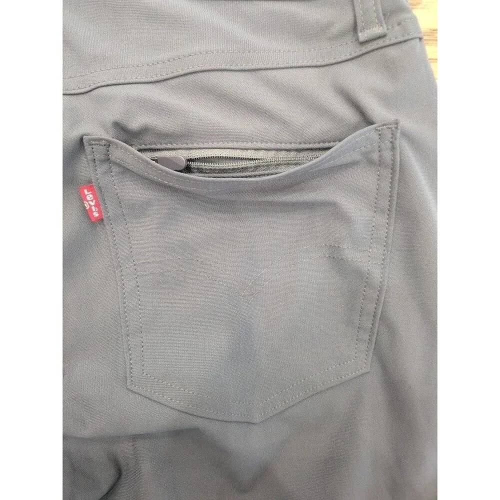 Levi's 511 Men's 32x30 Slim Fit Tech Performance Stretch Pants Gray Zip Pocket
